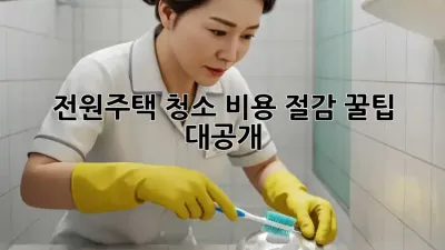전원주택 청소, 비용 절감 꿀팁 대공개!