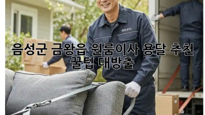 음성군 금왕읍 원룸이사 용달 추천 🚚💨 꿀팁 대방출!
