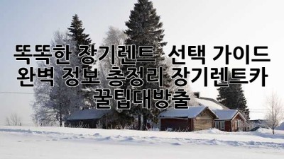 똑똑한 장기렌트 🚗 선택 가이드: 완벽 정보 총정리! #장기렌트카 #꿀팁대방출